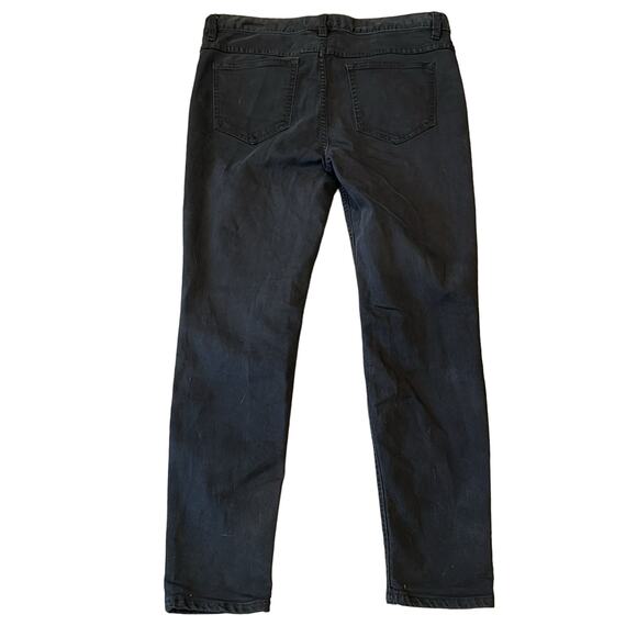 Free People Women's Distressed Skinny Ankle Jean Black Size 30 - Picture 3 of 9